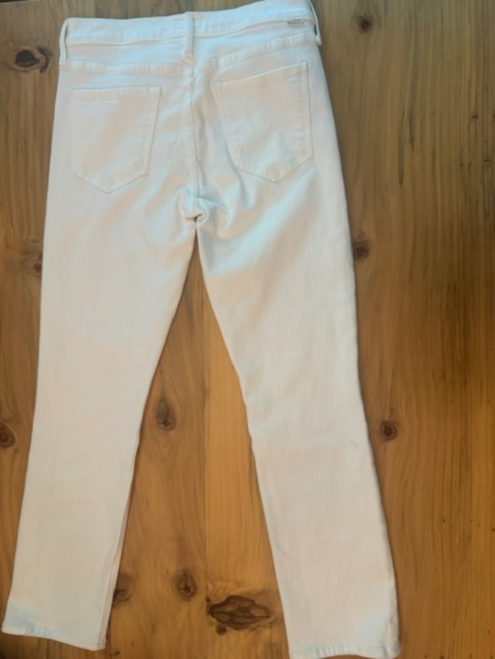 Mother White Skinny Jeans Size 29 Stretch Denim Mid Rise Ankle Jeans